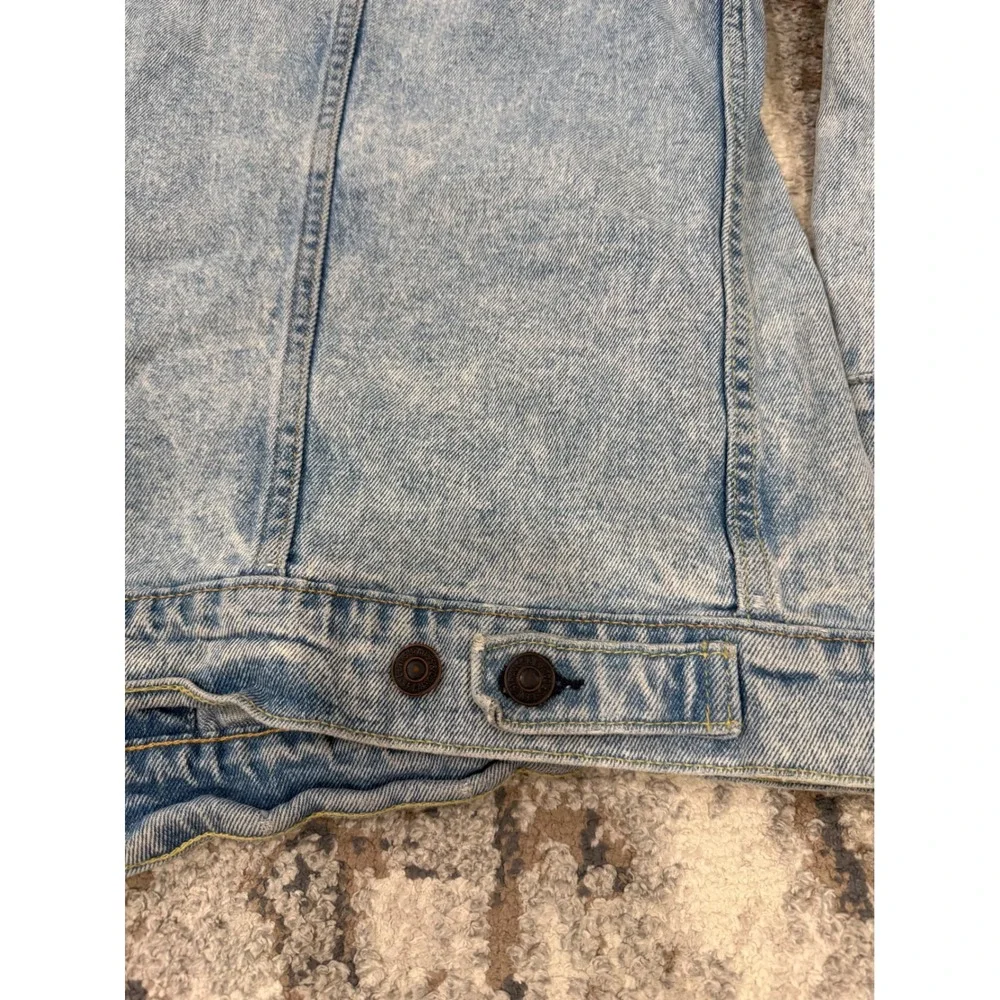 Levis Mens XXL Light Wash‎ Denim Trucker Jacket Acid Wash Cotton Type 3 72334